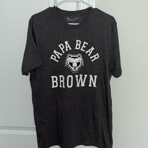 Men’s Under Armour Brown University Bruno The Papa Bear work out T shirt L NEW